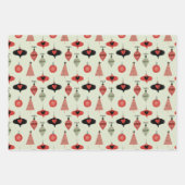Retro Ornamenten Vakantie inpakpapier Vel (Voorkant)