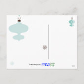 Retro-Ornamenten, vrolijk kerstfeest Feestdagenkaart (Achterkant)