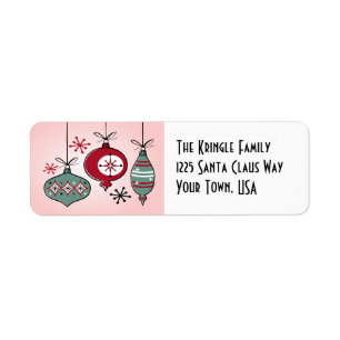 Retro Ornaments Address Label