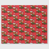 Retro ornaments cadeaupapier (Vlak)