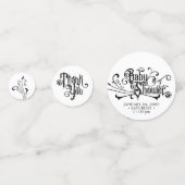 Retro Ornaments Horror Black Gothic Baby Confetti (Achterkanten)