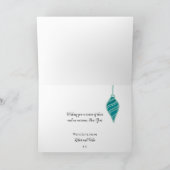 Retro Ornaments & Merry kerst Bauble - Foto Feestdagen Kaart (Binnen)