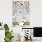 Retro Ornaments Photo Lijst Sjabloon Poster (Thuiskantoor)