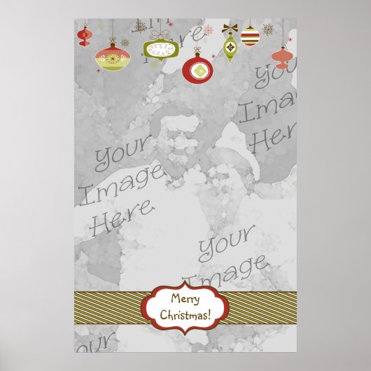 Retro Ornaments Photo Lijst Sjabloon Poster (Voorkant)