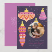 Retro Ornamnet Vakantiefotokaart Kaart (Voorkant / Achterkant)