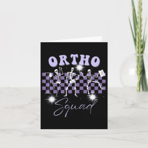 Retro Ortho Squad Dansende Skelet Orthopedische Ve Kaart