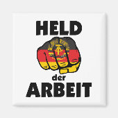 Retro Ostalgie DDR Held der Arbeit Magneet (Voorkant)