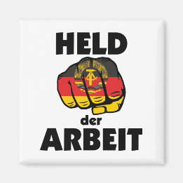 Retro Ostalgie DDR Held der Arbeit Magneet