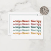 Retro OT beroepstherapie voor schoolstudenten Notitiekaartje (Voorkant / Achterkant in situ)