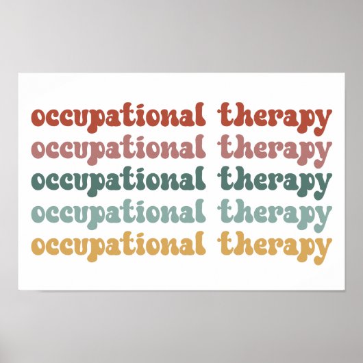 Retro OT beroepstherapie voor schoolstudenten Poster (Voorkant)