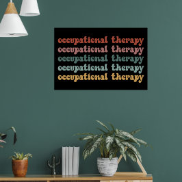 Retro OT beroepstherapie voor schoolstudenten Poster