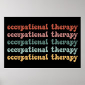 Retro OT beroepstherapie voor schoolstudenten Poster (Voorkant)