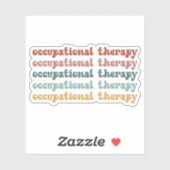 Retro OT beroepstherapie voor schoolstudenten Sticker (Vel)