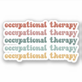 Retro OT beroepstherapie voor schoolstudenten Sticker
