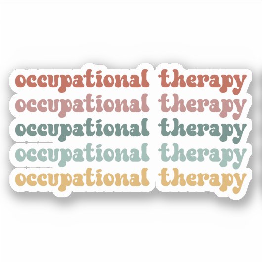 Retro OT beroepstherapie voor schoolstudenten Sticker (Voorkant)