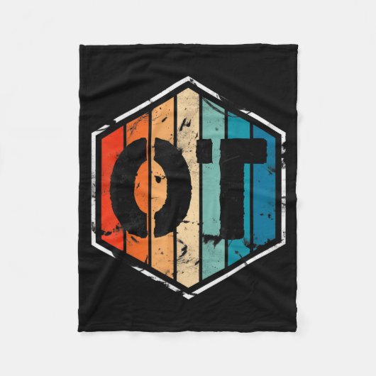 Retro OT Ergotherapie Grappig Feestcadeau Fleece Deken (Voorkant)