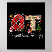 Retro Ot Occupational Therapy Santa Christmas Ot S Poster (Voorkant)