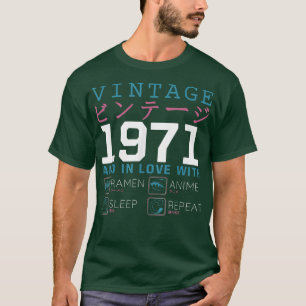Retro Otaku Kanji 1971 Birthday Ramen Anim T-shirt