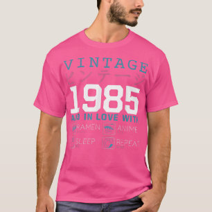 Retro Otaku Kanji 1985 Birthday Ramen Anim T-shirt