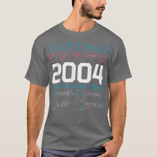 Retro Otaku Kanji 2004 Birthday Ramen Anim T-shirt