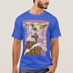 Retro Otaku Vaporwave Kanji Michelangelo Japan wav T-shirt