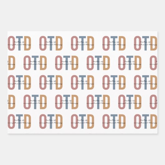 Retro OTD Doctor in de ergotherapie Inpakpapier Vel (Voorkant 2)