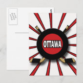 RETRO OTTAWA HOCKEY BRIEFKAART (Voorkant / Achterkant)
