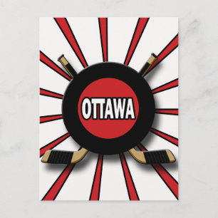 RETRO OTTAWA HOCKEY BRIEFKAART