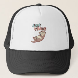 Retro Otter Easygoing Trucker Hat Trucker Pet