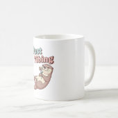 Retro Otter Just Vibing White Mug Koffiemok (Voorkant rechts)