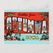 Retro Otumwa Iowa ansichtkaart Briefkaart (Voorkant)