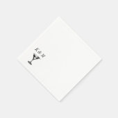 Retro Oud Geld Martini Hand Getrokken Aangepaste I Servet (Hoek)