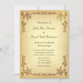 Retro  oud papier bruiloft kaart (Voorkant)