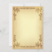 Retro  oud papier bruiloft kaart (Achterkant)