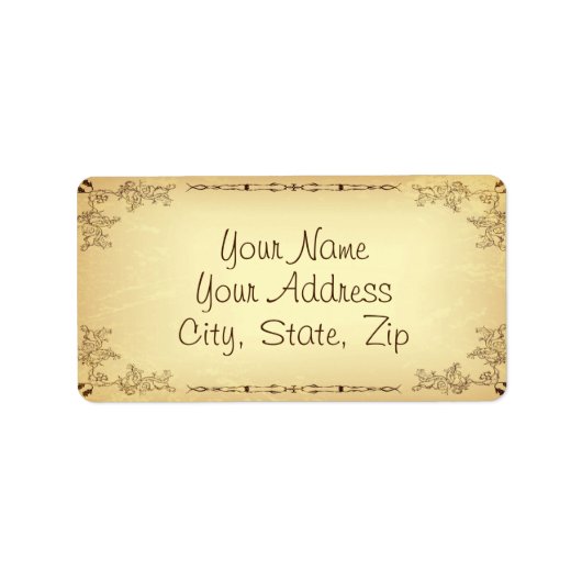 Retro  oud papier etiket (Voorkant)