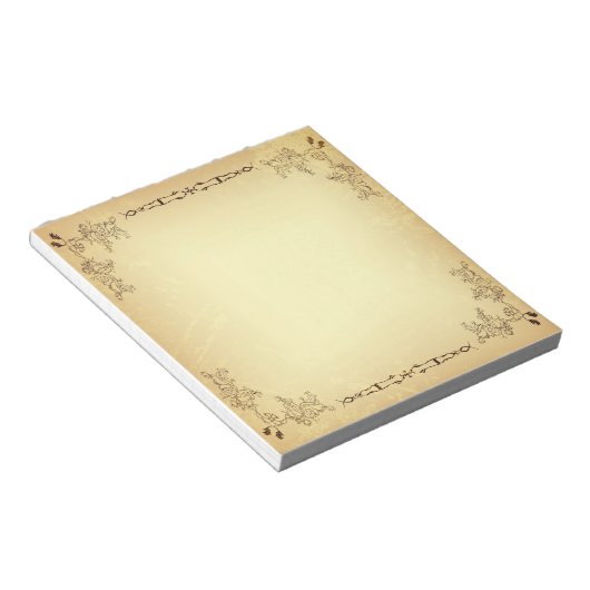 Retro  oud papier notitieblok (Schuin)