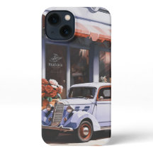 Retro oude auto iPhone 13 Slim Fit Hoesje, Glanzen