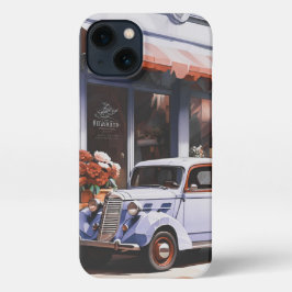 Retro oude auto iPhone 13 Slim Fit Hoesje, Glanzen iPhone 13 Hoesje