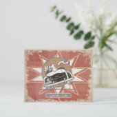 Retro Oude Auto Save the Date Aankondiging (Staand voorkant)