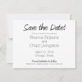 Retro Oude Auto Save the Date Aankondiging (Achterkant)