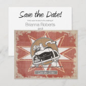 Retro Oude Auto Save the Date Aankondiging (Voorkant / Achterkant)