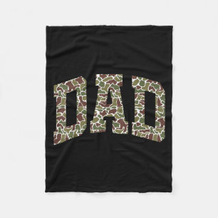 Retro Oude Camo Vader Camouflage Vaderdag Fleece Deken