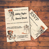  retro oude cartoon 50s stripverhaal kaart