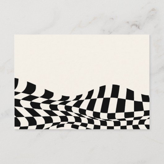 Retro oude geld geruit patroon Nummerverzoek Informatiekaartje (Achterkant)