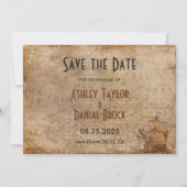  Retro Oude Kaart Ship Classic Wedding (Voorkant)