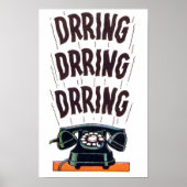 Retro Oude Klassieke Telefoonbellen Poster (Voorkant)