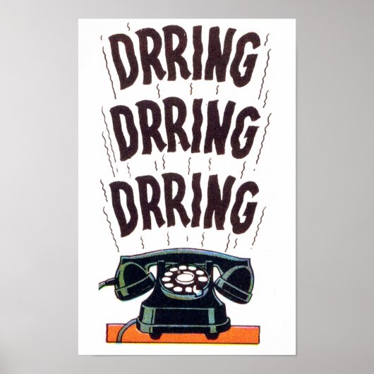  Retro Oude Klassieke Telefoonbellen Poster (Voorkant)