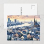 Retro Oude Kunst vintage reizen berlijn Duitsland  Briefkaart (Voorkant / Achterkant)