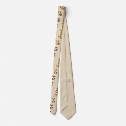 Retro oude school stropdas (Achterkant)