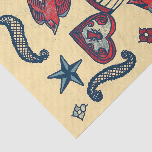 Retro oude school tissuepapier (Detail)